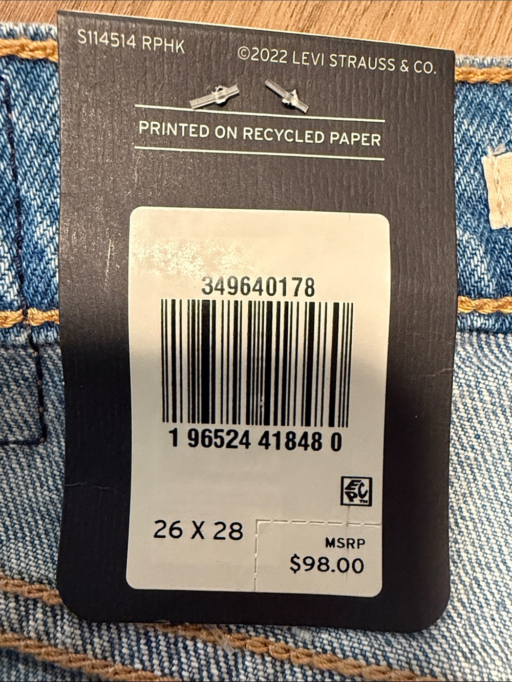 Levi's Light Blue Women's Straight Jeans - Picture 5 of 6